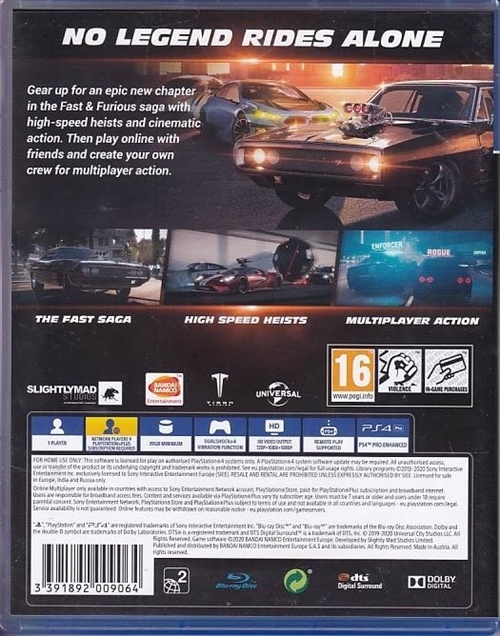 Fast and Furious Crossroads - PS4 (B-Grade) (Genbrug)